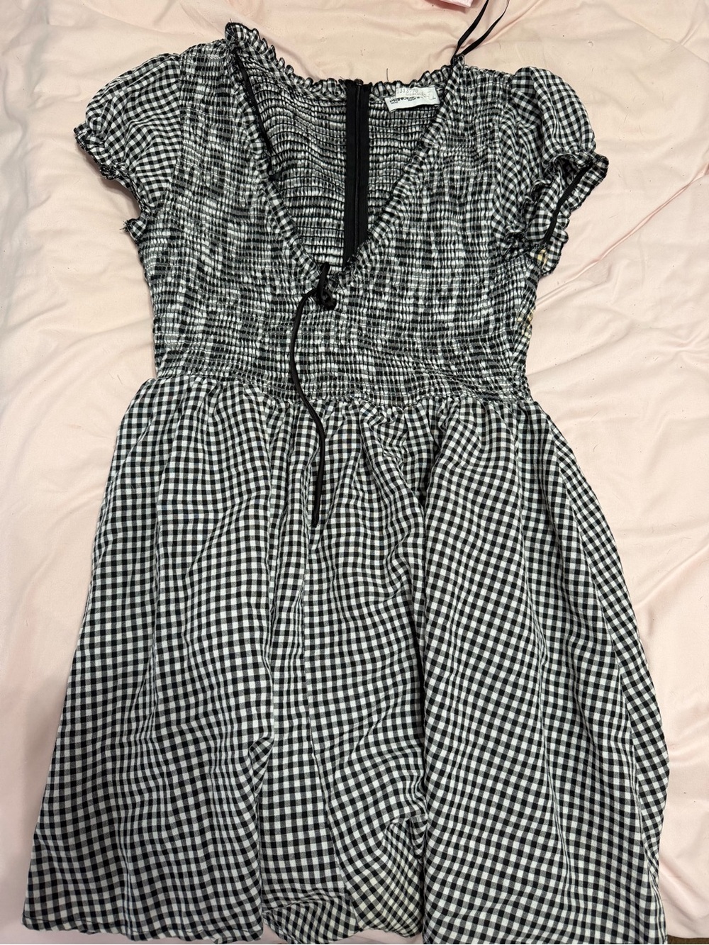 Princess Polly Black and White Gingham Mini Dress